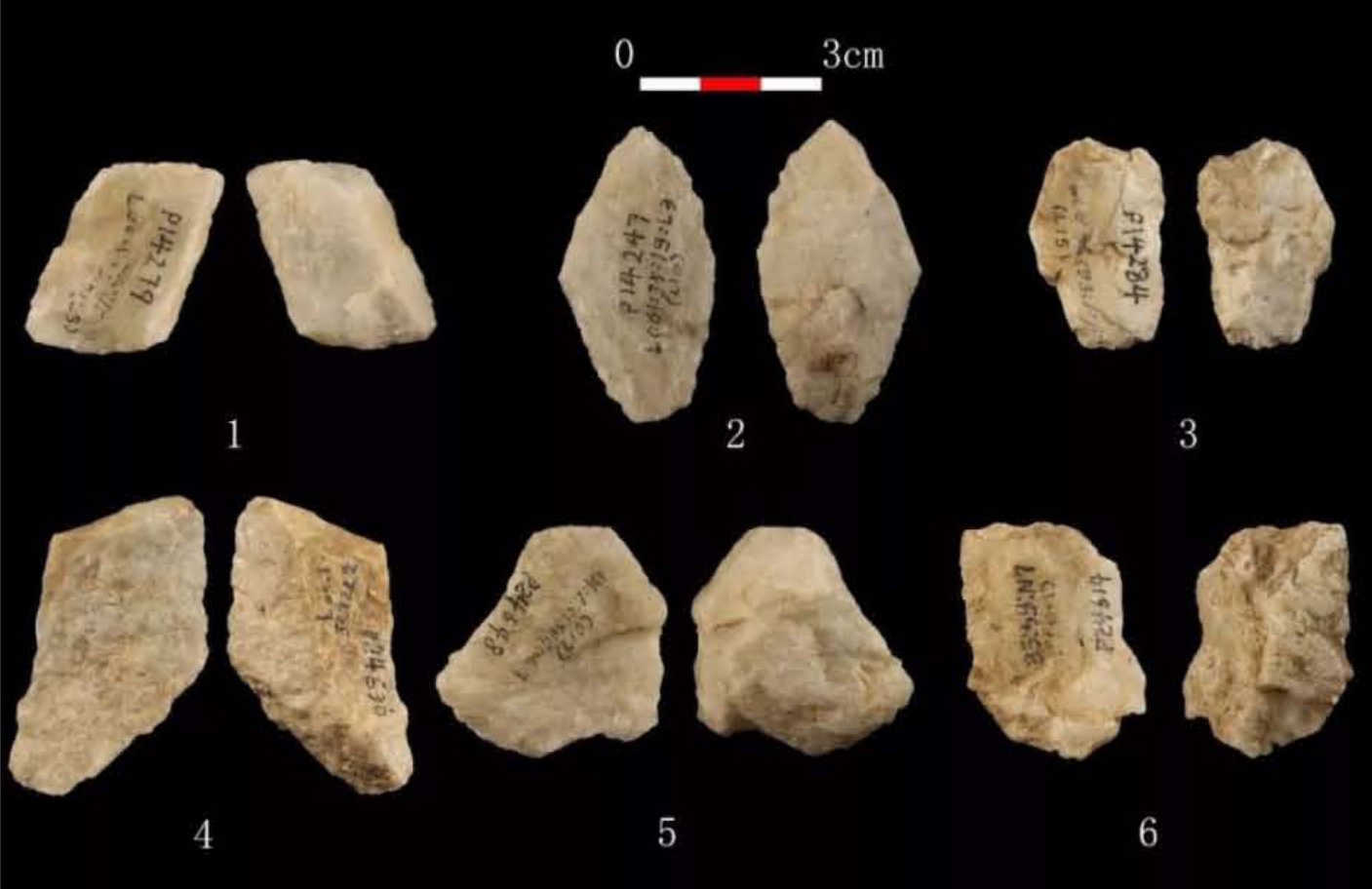 周口店“北京猿人”遗址发现的石英石制品